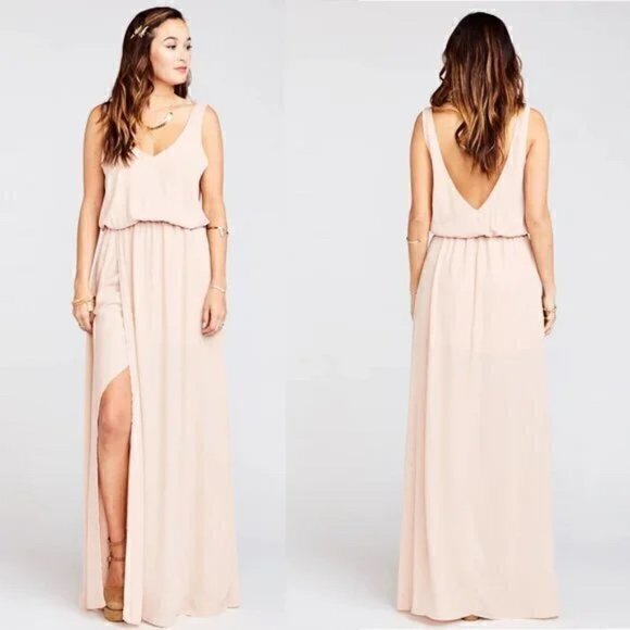 Show Me Your Mumu Kendall Maxi Bridesmaid Dress in Blush Pink Size XXS NWT - Picture 1 of 6